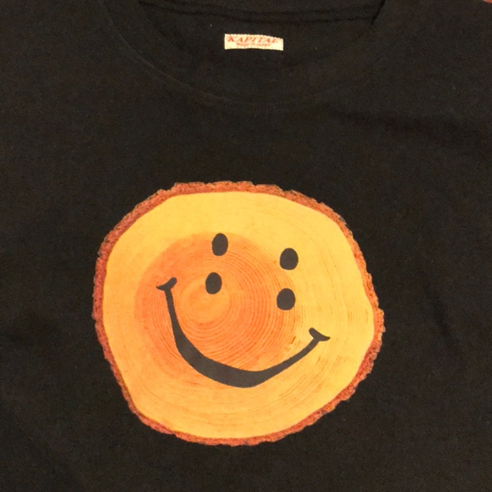 Kapital Black T-Shirt Smiley Face XL - Picture 3 of 4